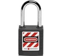 Блокировочный замок Точка Безопасности с нейлоновой дужкой, дисковый цилиндр, высота – 38 мм, диаметр – 6 мм, черный gwr015DS38BLK
