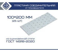 Соединительная пластина ООО "ПЗМ" PS 100x200x1.7 мм, 25 шт. 13844134