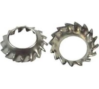 Стопорная шайба ЦКИ DIN6798 J М22, зубчатая, цинк, 20 шт. 36180