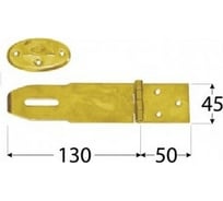 Петля с затвором Rusconnect DMX 130х50х45 mm 20 шт 8751