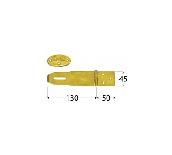 Петля с затвором Rusconnect DMX 130х50х45 mm 20 шт 8751 1