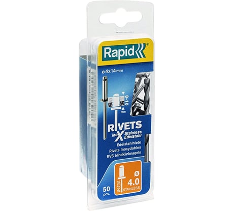 Заклепка из нержавеющей стали (50 шт; 4x14 мм) RAPID 5000395