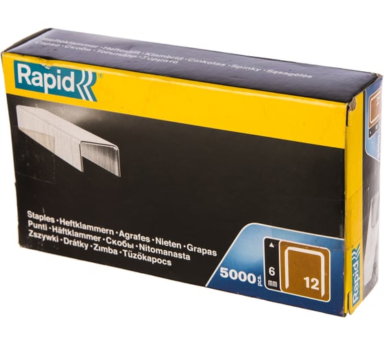 Скобы тонкие широкие тип 80 (5000 шт; 6 мм) RAPID 40100517