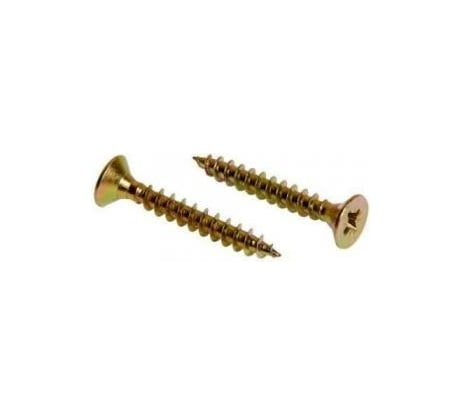 Шуруп для дерева Саморезик 3,5х20 универсальный потай, желтый цинк, Pz-2, 1000 шт SYZ-3,5х20-1 000