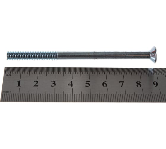 Винт с потайной головкой Саморезик 6х90 оцинк. DIN 965, 90 шт. DIN965-6х90-90