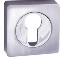 Квадратная накладка на цилиндр Ренц хром матовый / хром блестящий INET 02 SC/CP