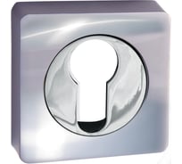 Квадратная накладка на цилиндр Ренц хром блестящий INET 02 CP