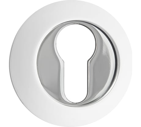 Накладка на цилиндр Ренц мат.суп.бел./хр.бл. INET 08 MSW/CP