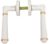 Дверная ручка Ренц Новара, мат.суп.бел./лат.бл. INDH 625-16 MSW/GP