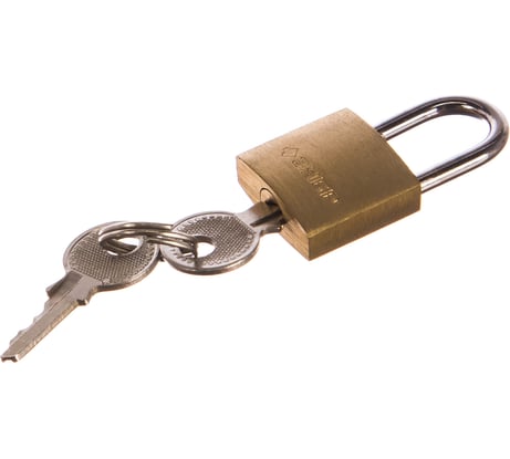 Навесной мини замок Зубр латунный корпус, 20 мм, Профессионал 37130-20_z01