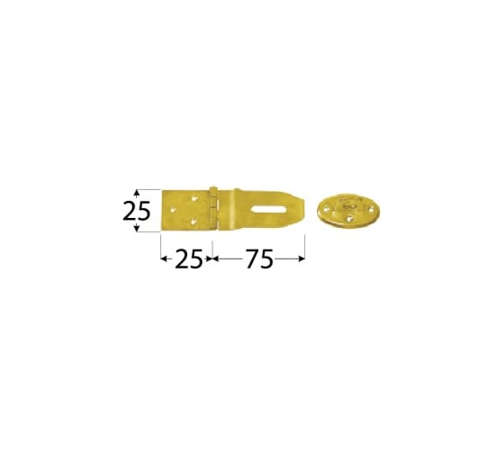 Щеколда Rusconnect DMX 75х25х25 мм 10 шт. 8721