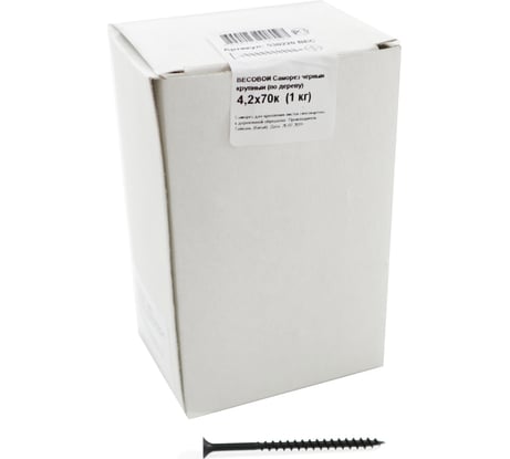 Саморез крепежная техника черный 4,2х70к 1 кг 530220 ВЕС