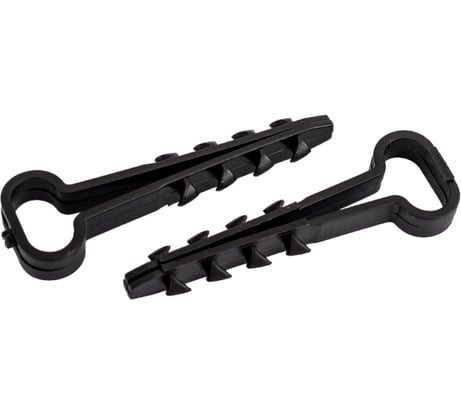 Дюбель-хомут для плоского кабеля EKF 6х12 мм черный 10 шт. plc-cd-6x12b-r