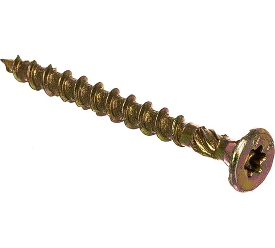 Саморез по дереву HIMTEX проф. желт. потай Torx 15, 3,5x35, 500 шт. 03535Fh