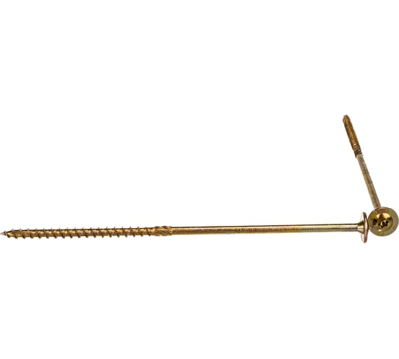 Саморез по дереву HIMTEX проф. желт. тарельчатая голова Torx 40, 8x240, 50 шт. 08240Wh