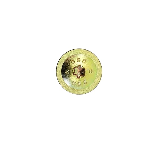 Саморез по дереву HIMTEX проф. желт. тарельчатая голова Torx 40, 8x120, 50 шт. 08120Wh