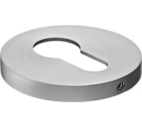 Дверная накладка MORELLI MH-KH-R6 MSC, на ключевой цилиндр, на круглой розетке 6 мм, цвет - матовый сатинированный хром 9014668