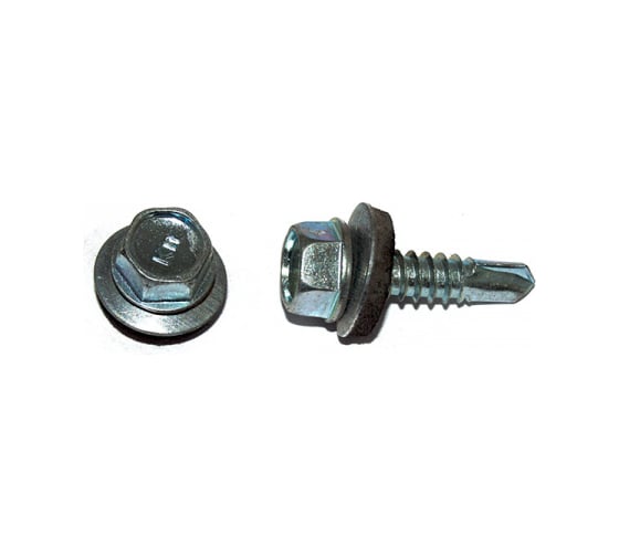 Кровельный саморез Kenner цинк, с шайбой EPDM, 5,5x19, фасовка 300 шт. ск5519ф