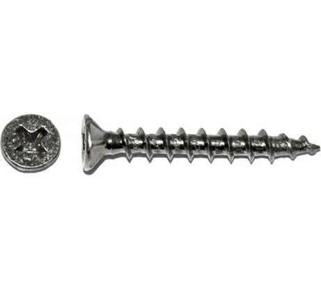 Оконный шуруп Kenner крупная резьба, белый цинк, 4,1x25 Kn, фасовка 1000 шт. ош425ф