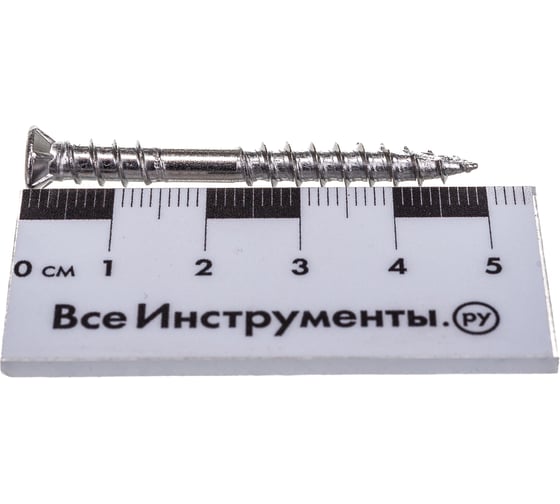 Саморез HIMTEX нержав. сталь А2, для террас. доски, двойная резьба ТХ20, 5,3x50, 100 шт. 5350AST
