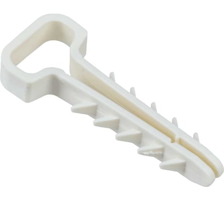 Дюбель-хомут IEK 6x14 мм, для плоского кабеля, нейлон, белый, 25 шт. UDH14-06-14-025-K01