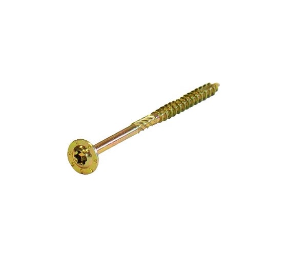 Саморез по дереву HIMTEX проф. желт. тарельчатая голова Torx 40 8x320 50 шт. 08320Wh