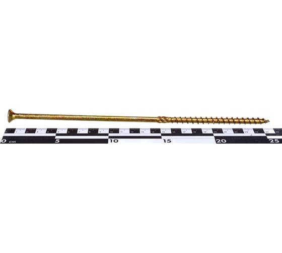 Саморез по дереву HIMTEX проф. желт. потай Torx 40 8x260 50 шт. 08260Fh
