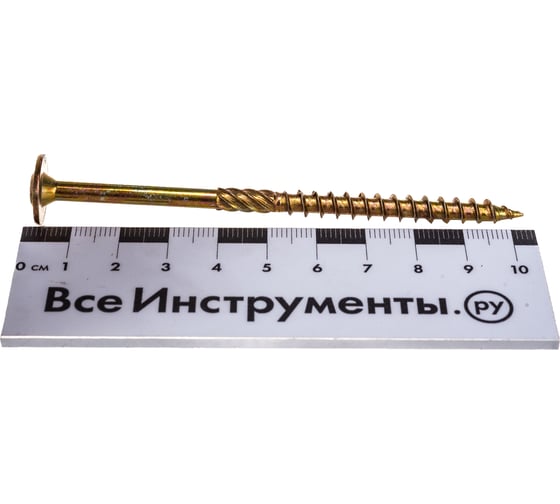 Саморез по дереву HIMTEX проф. желт. тарельчатая голова Torx 30 6x100 50 шт. 06100Wh