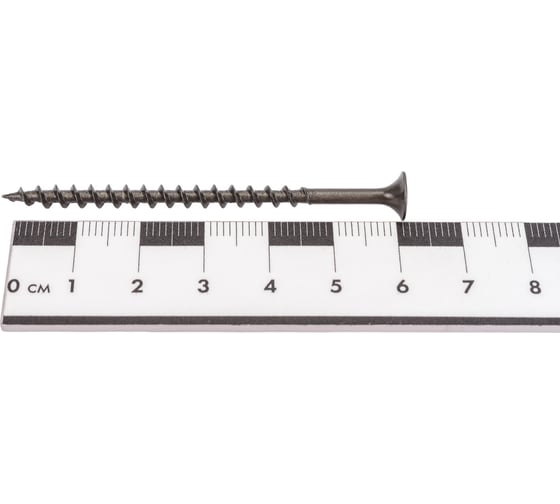 Саморез Качественный крепеж 4,2x64 потай, крупная резьба, оксид 4,2x65; 3,9x65; 3,8x64 240 шт. 0500374 КЧ