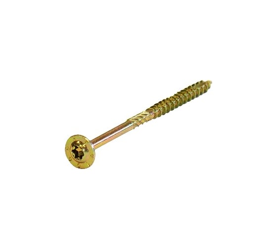 Саморез по дереву HIMTEX проф. желт. тарельчатая голова Torx 40 8x200 50 шт. 08200Wh