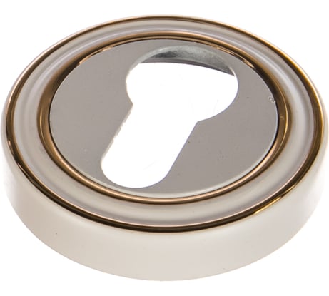 Накладка на цилиндр Ренц мат.суп.бел./лат.бл. INET 16 MSW/GP