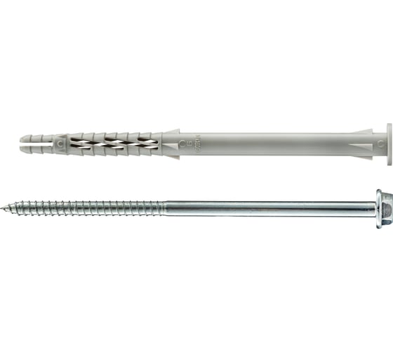 Фасадный дюбель с шурупом Tecfi шлиц TORX, прессшайба 10x160 4 шт 147660