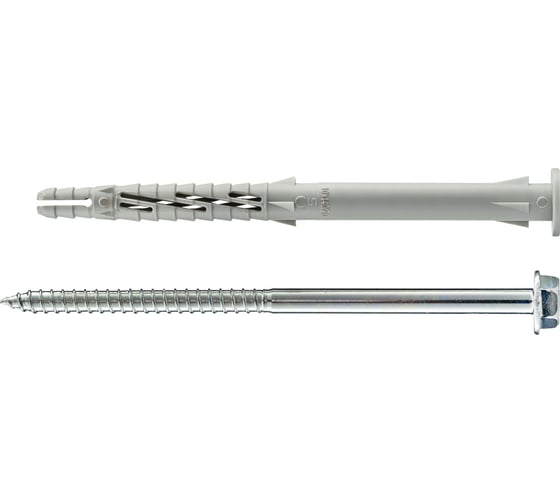 Фасадный дюбель с шурупом Tecfi шлиц TORX, прессшайба 10x140 25 шт 147651