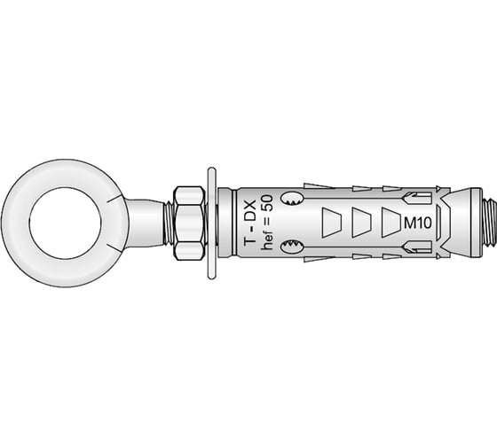 Анкер с кольцом Tecfi DX ZN М8x50 10 шт 147607