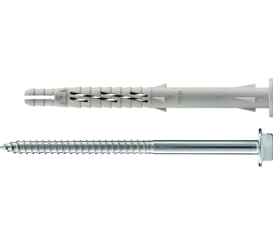 Фасадный дюбель с шурупом Tecfi шлиц TORX, прессшайба 10x120 4 шт 147658