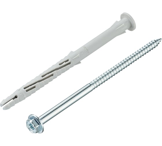 Фасадный дюбель с шурупом Tecfi шлиц TORX, прессшайба 8x120 4 шт 147654