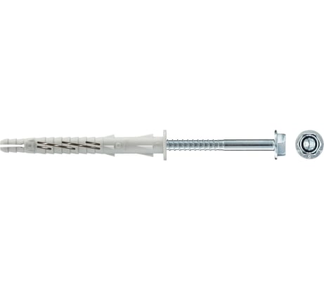 Фасадный дюбель с шурупом Tecfi шлиц TORX, прессшайба 10x100 4 шт 147657