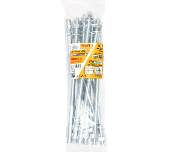 Клиновой анкер Tecfi ZJE ZN 12x280, 10 шт. 147554
