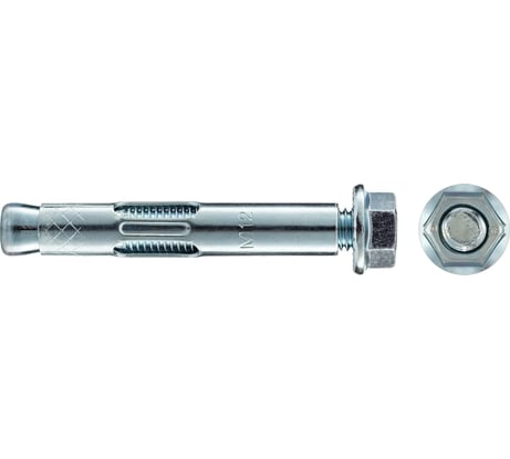 Анкерный болт с гайкой Tecfi AW ZN 12x75, 2 шт. 147627
