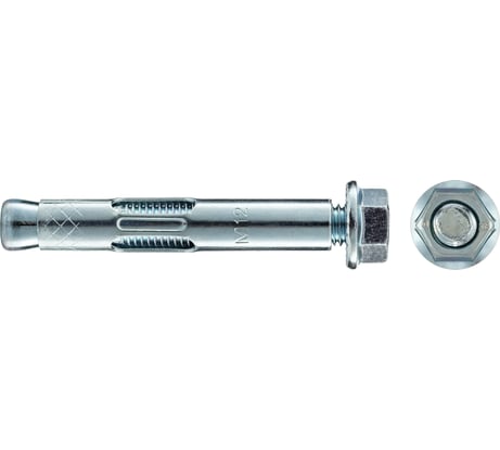 Анкерный болт с гайкой Tecfi AW ZN 12x75, 15 шт. 147618