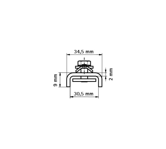 Соединитель профиля Walraven U-образный, BIS RapidRail, WM0-35, 200 мм 6543001