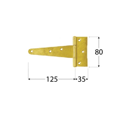 Петля воротная Rusconnect DMX125x35x80 mm 1 шт 8182