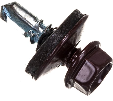 Кровельный саморез Стройметиз 5,5х19 темно-коричневый RAL 8017 уп. 300 шт. 2100216