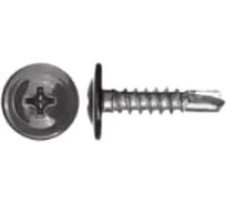 Саморез Стройметиз 4,2х19 металл-металл с прессшайбой сверло, RAL 7024 уп. 200 шт. 2530143