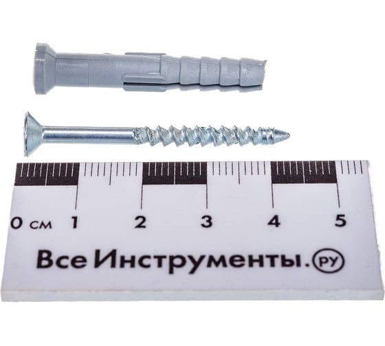 Дюбель-гвоздь Tech-Krep полипропилен SM L 6х40 пот. манжета 200 шт коробка 130161