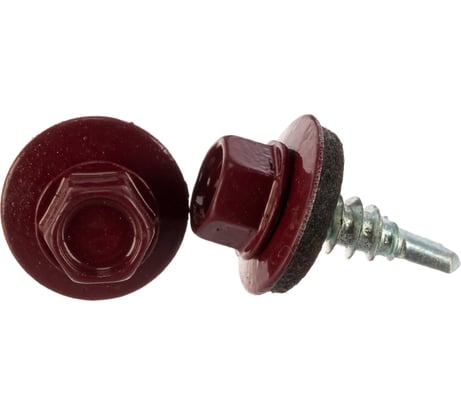 Кровельный саморез Стройметиз 5,5х19 винно-красный RAL 3005 уп. 300 шт. 2140210