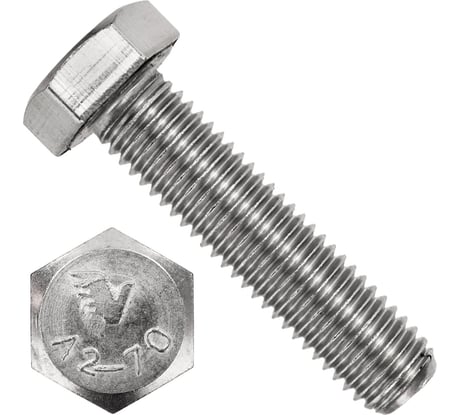 Болт с шестигранной головкой Insparion полная резьба, DIN 933 а2 M8x40 мм, 2 шт. С1-00001493