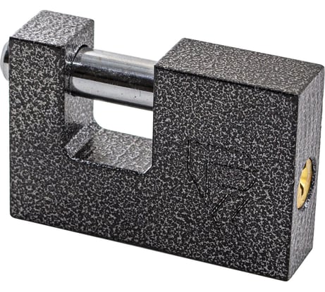 Навесной замок РемоКолор чугун 3 ключа, 51x15x38 мм, дужка 7.8 мм, 1 шт. 70-0-015