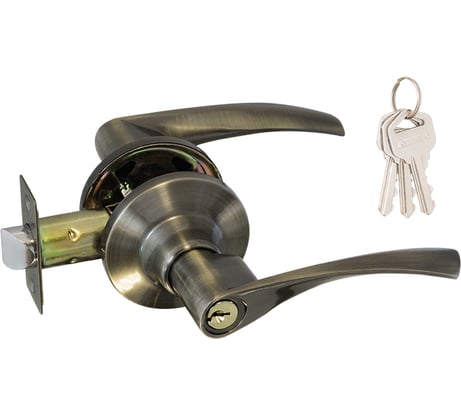 Межкомнатная защелка ISPARUS ISP ЗВ2-01 стар. бронза, ключ/фикс. 16771