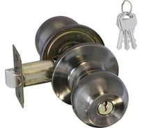 Межкомнатная защелка ISPARUS ISP ЗШ-01 стар. бронза, ключ/фикс. 16789